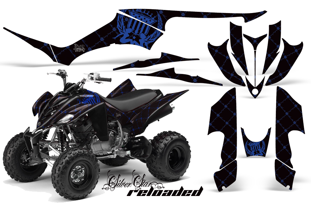 Yamaha Raptor 350 Graphics Reloaded Blue BlackBG